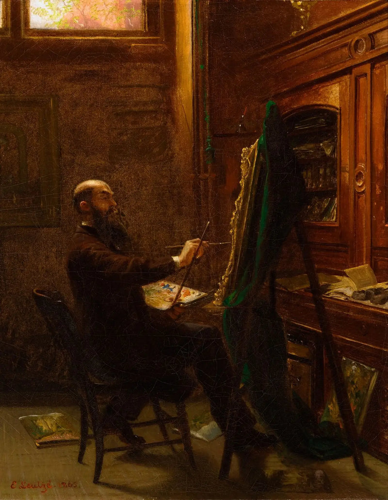 Worthington Whittredge en su estudio de Tenth Street - Emanuel Leutze