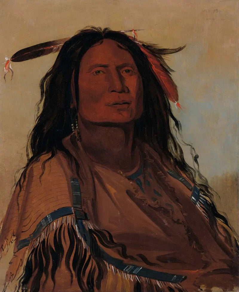 Wúk-mi-ser, maíz, un guerrero Miniconjou - George Catlin