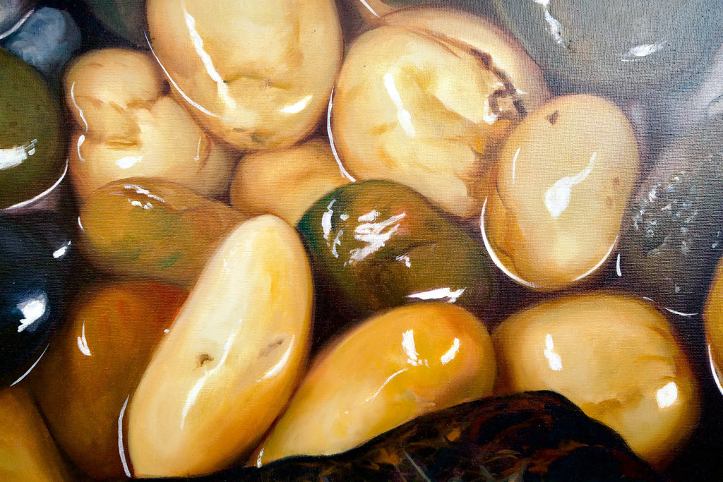 Zen Cailloux | 150 x 100 cm Reproductions de tableaux à la peinture à l’huile