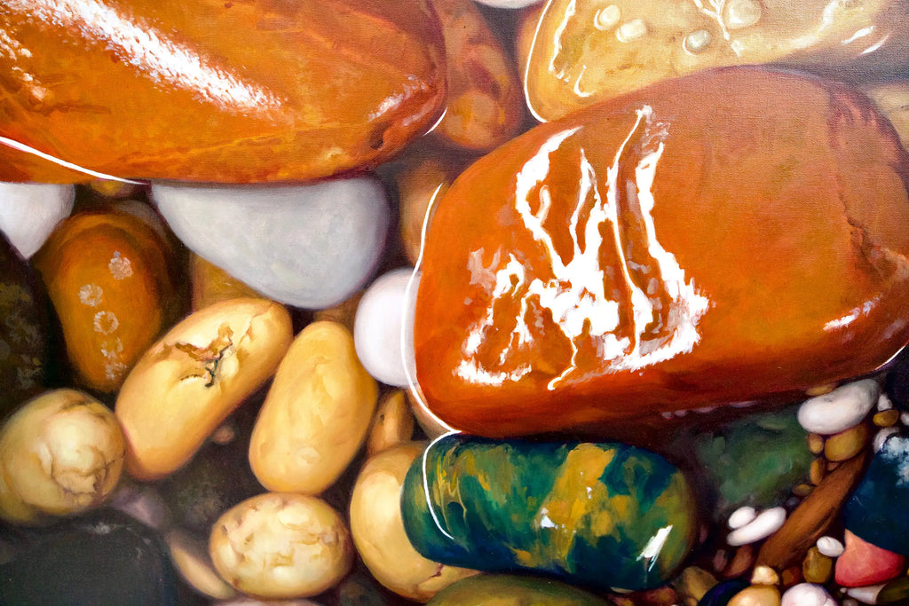 Zen Cailloux | 150 x 100 cm Reproductions de tableaux à la peinture à l’huile