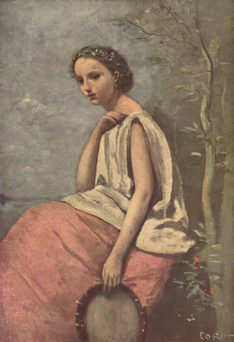 Zíngara en tambor vasco - Jean-Baptiste Camille Corot